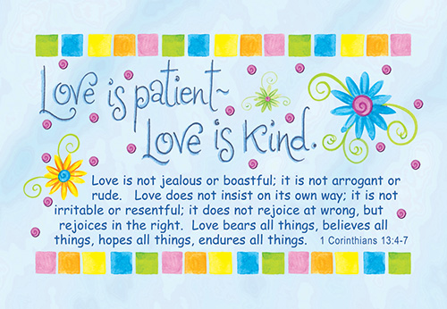 Pass It On Cards: Love Is Patient (8 pack)